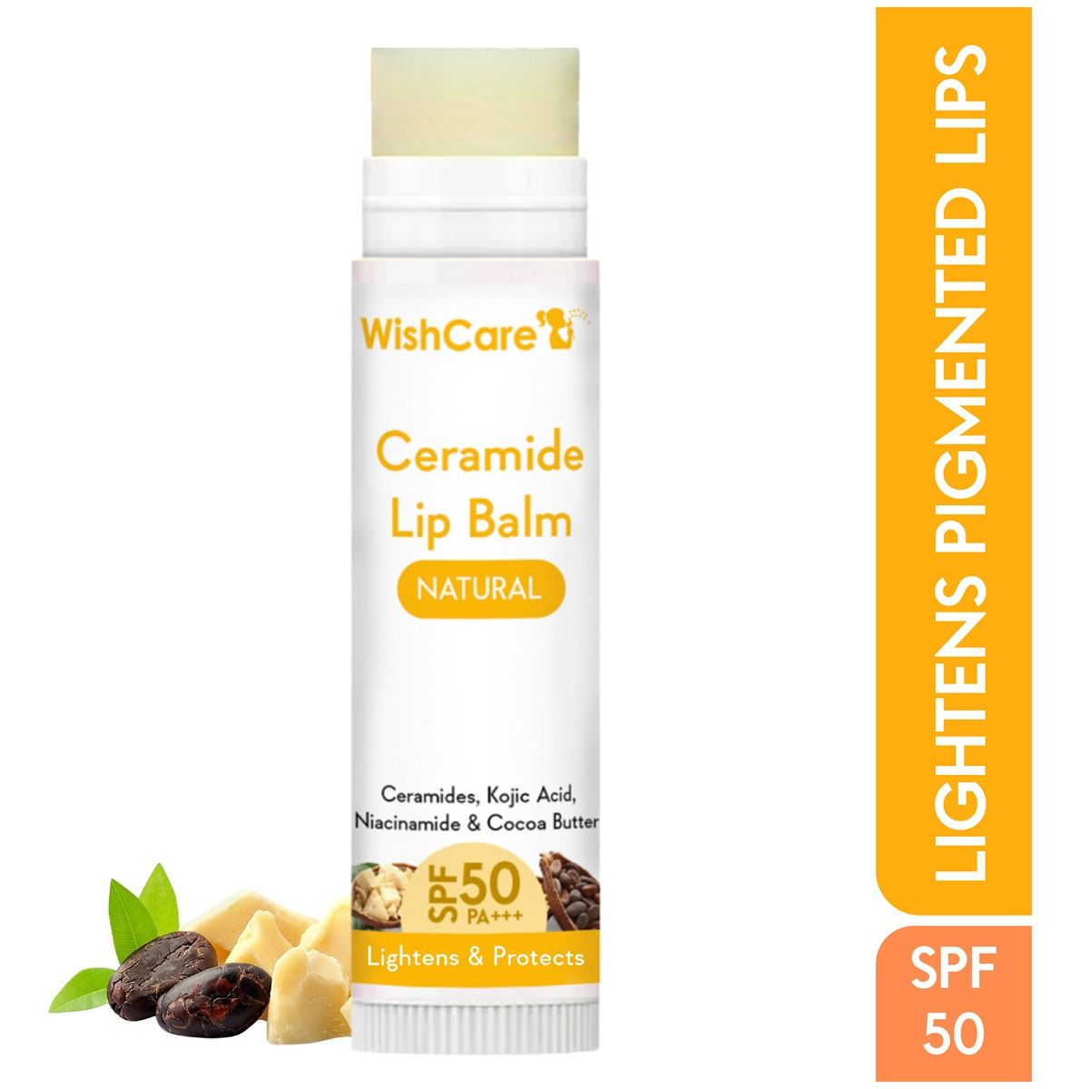 WishCare Ceramide Lip Balm With SPF50 PA Kojic Acid Niacinamide 
