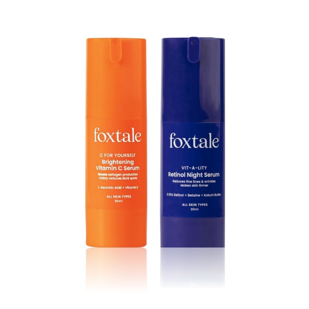 Foxtale 360° Age Protection Combo | Vitamin C Serum 30 ml + Retinol ...