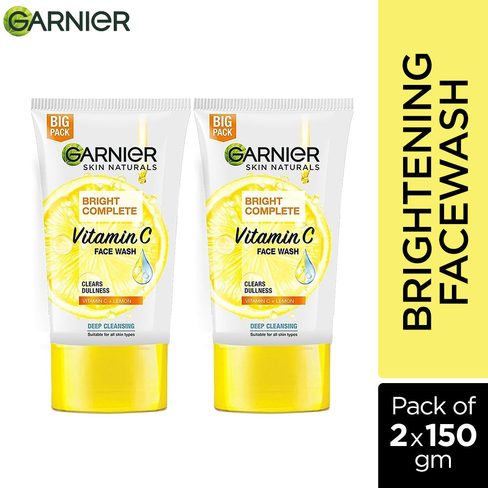 Garnier Bright Complete VITAMIN C Facewash (150 g) (Pack of 2)