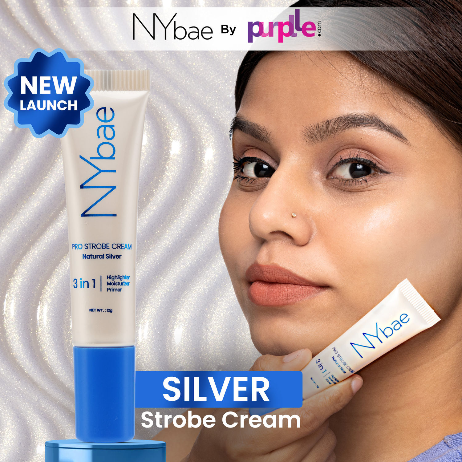 NY Bae PRO Strobe Cream Natural Silver (12g)