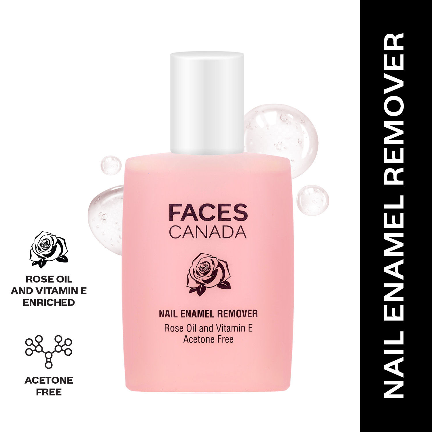 FACES CANADA Nail Enamel Remover 90ml I Removes Nail Enamel Easily I