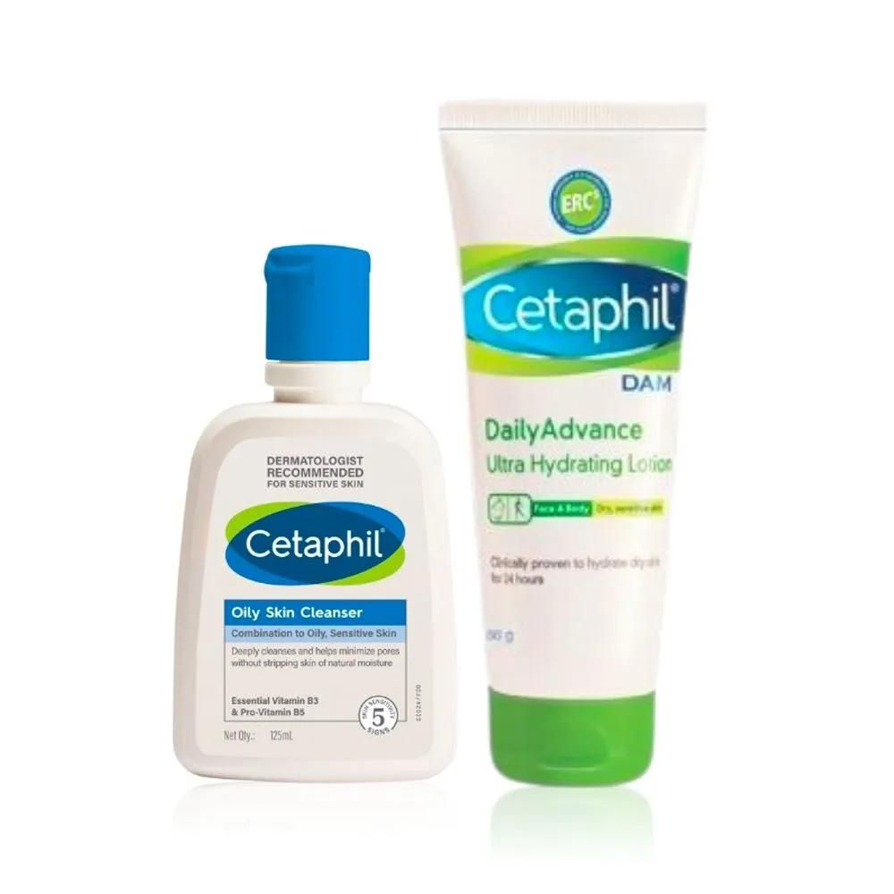 Cetaphil Oily & Sensitive Skin Combo [Cetaphil Cleanser For Oily Skin