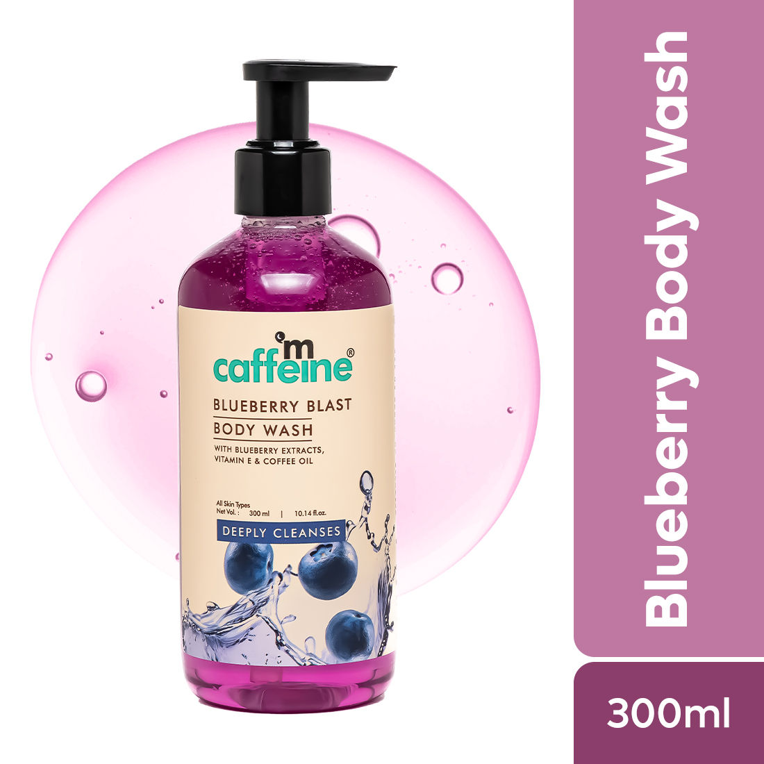 mCaffeine Blueberry Blast Body Wash_300ml
