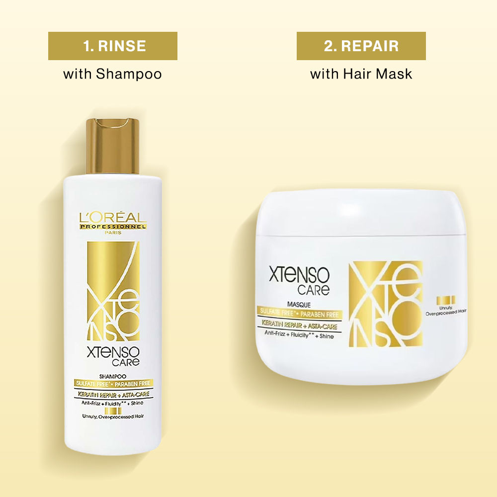 L'Oreal Professionnel XTenso Care Sulfate free Shampoo + With Combo of