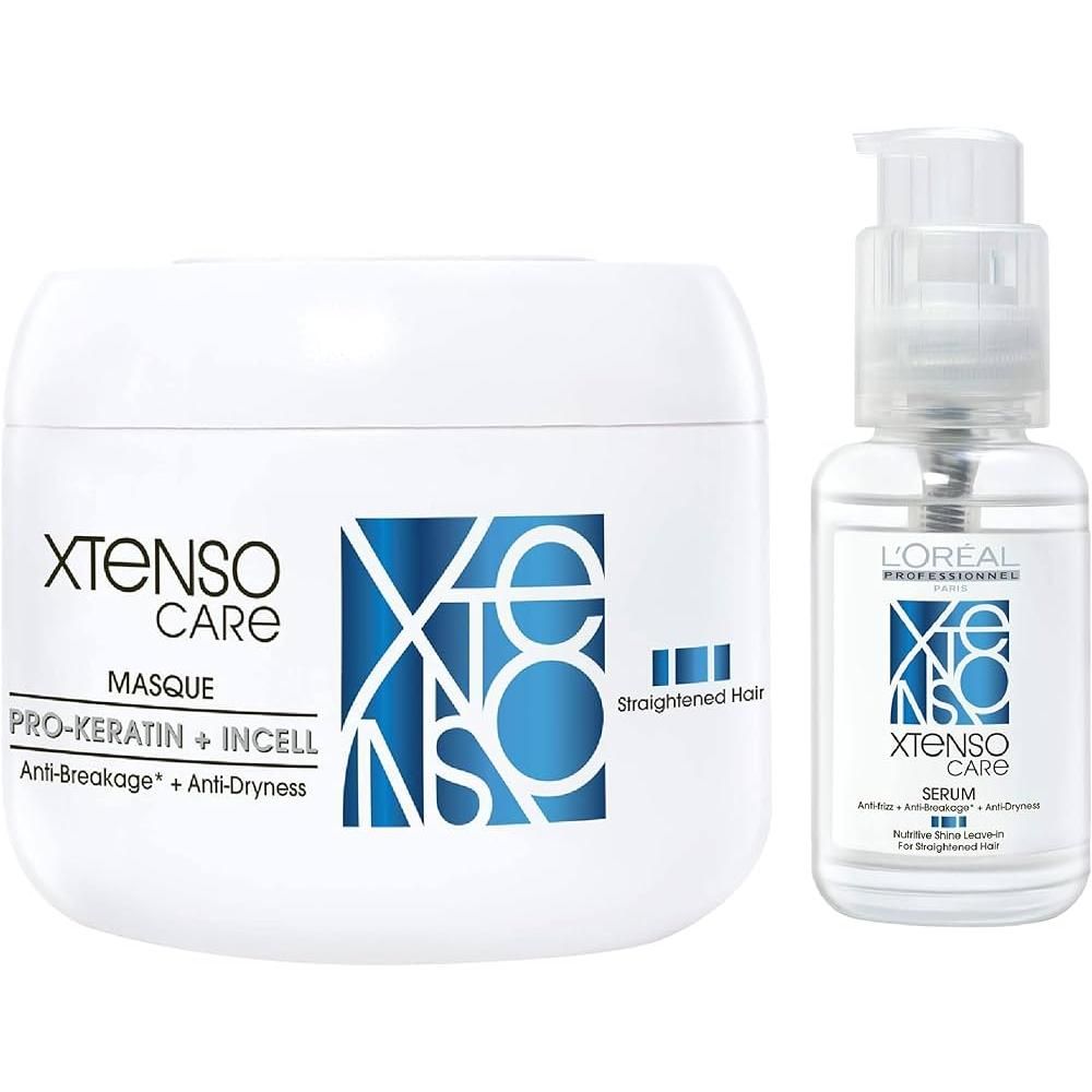 Pack Combo L'Oréal Professionnel Paris Xtenso Care Shampooing Masque Sérum Cheveux Secs Nourrissant