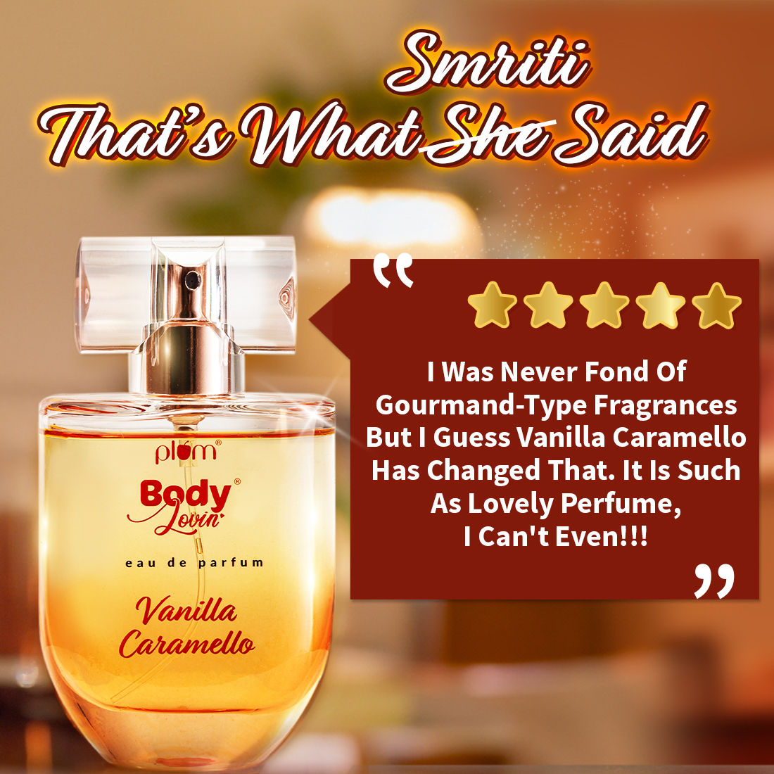 Body Lovin' Vanilla Caramello Long Lasting & Premium Gourmand Fragrance For Women Vanilla, Caramel & Pistachio Notes Perfect For All Occasions