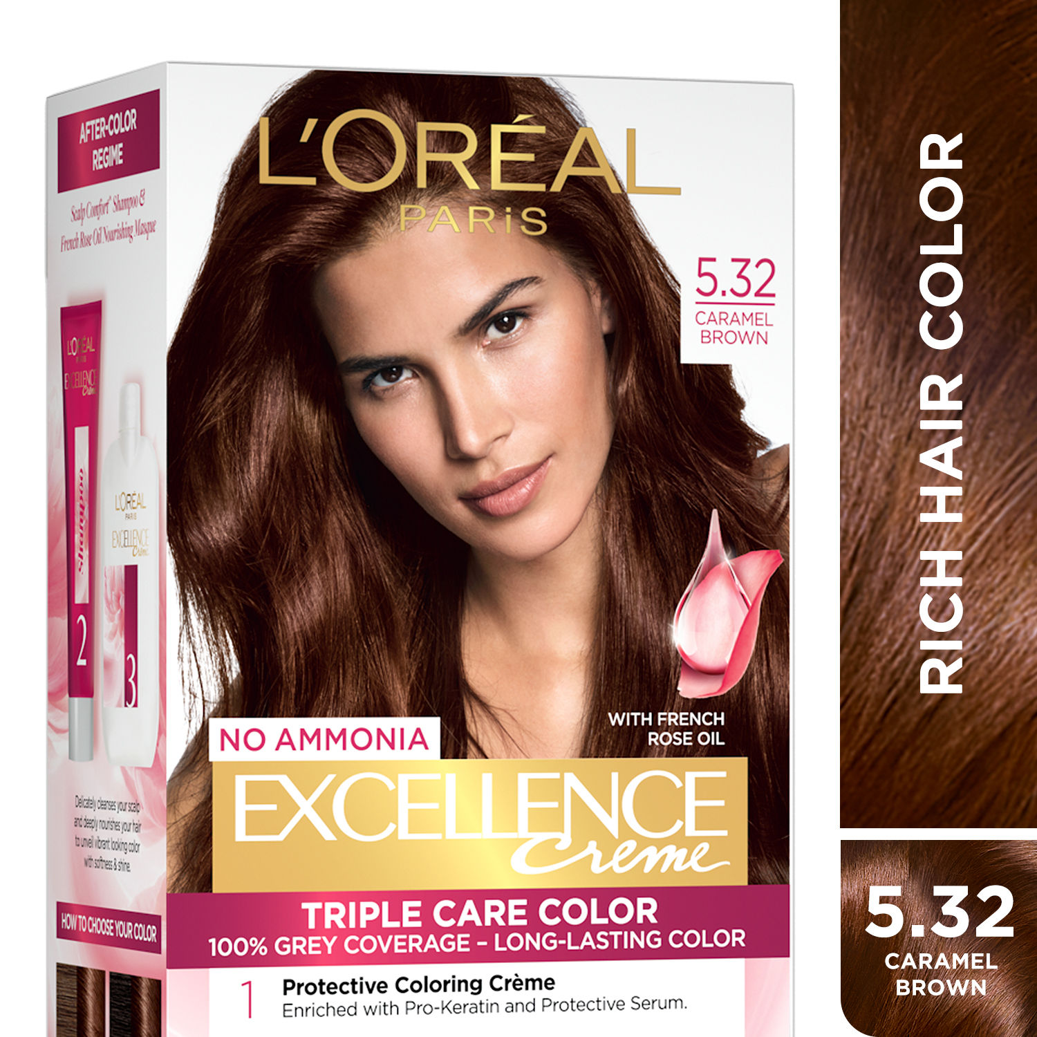 Buy L'Oreal Paris Excellence Creme Hair Color - Caramel Brown 5.32 (72 ...