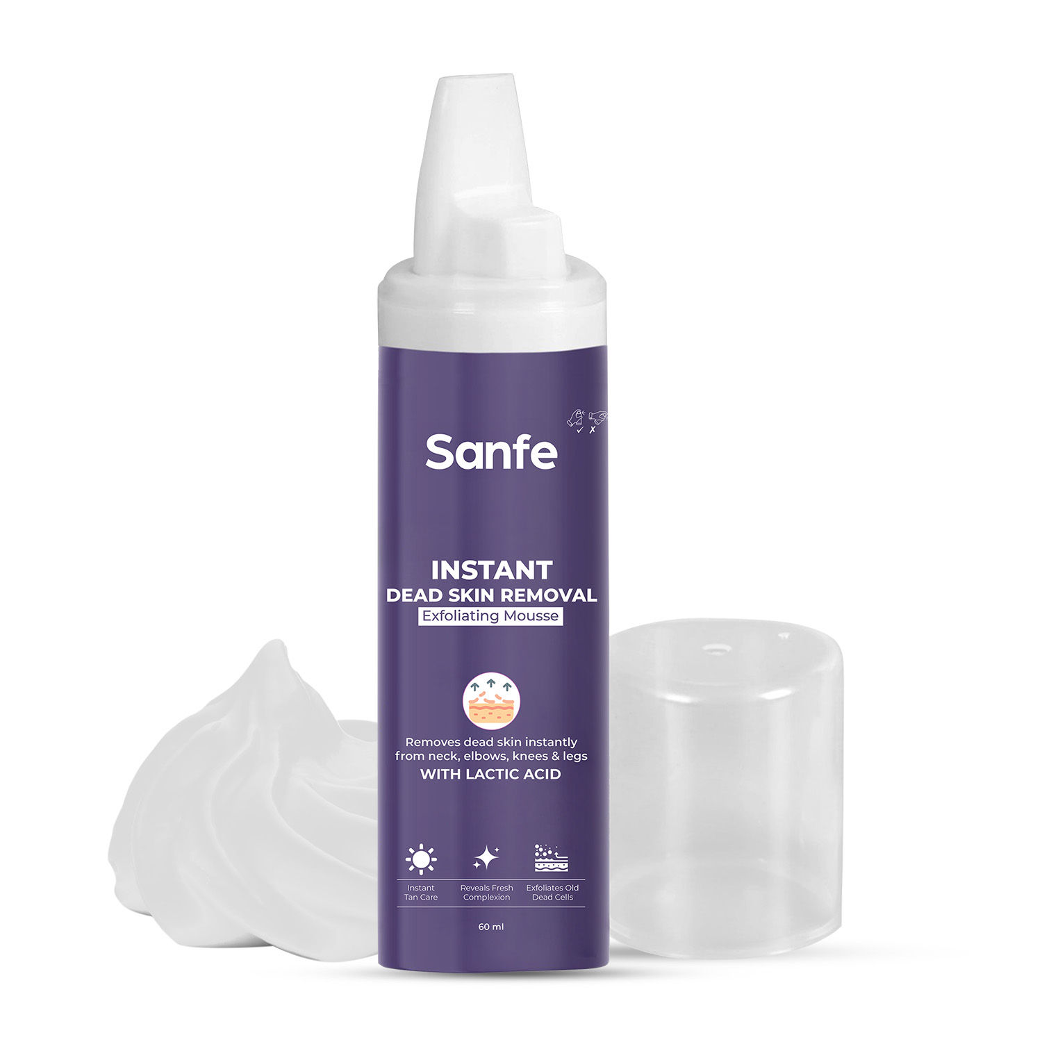 Sanfe Instant Dead Skin Removal Exfoliating Mousse Visibly Removes
