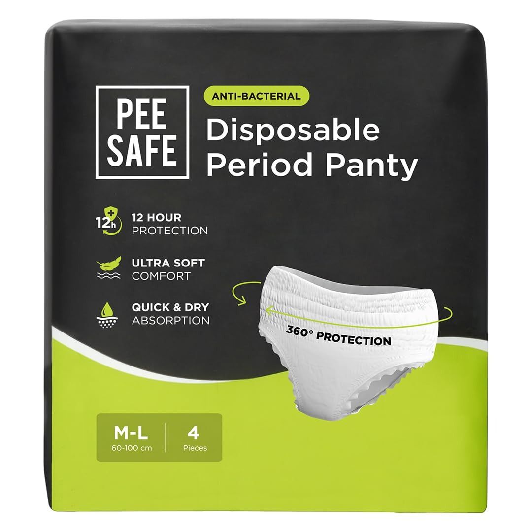 Buy Pee Safe Comfort Period Panty (M-L) 4 Pcs - Purplle