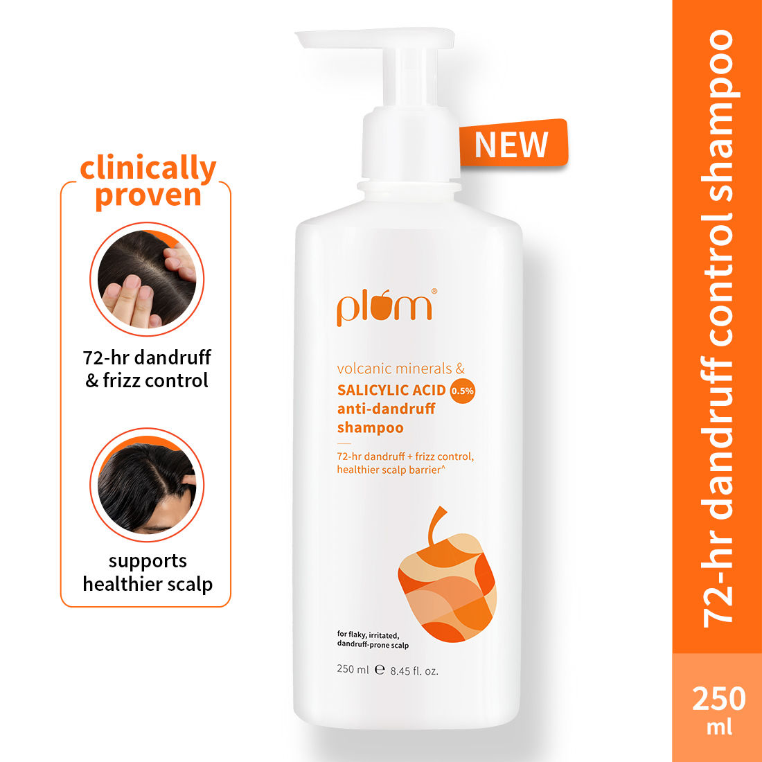 Plum Anti-Dandruff Shampoo with Volcanic Minerals & 0.5% Salicylic