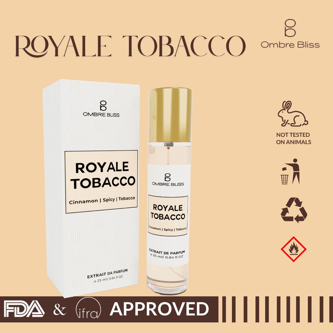 Ombre Bliss Royale Tobacco perfume for men & women 25ml