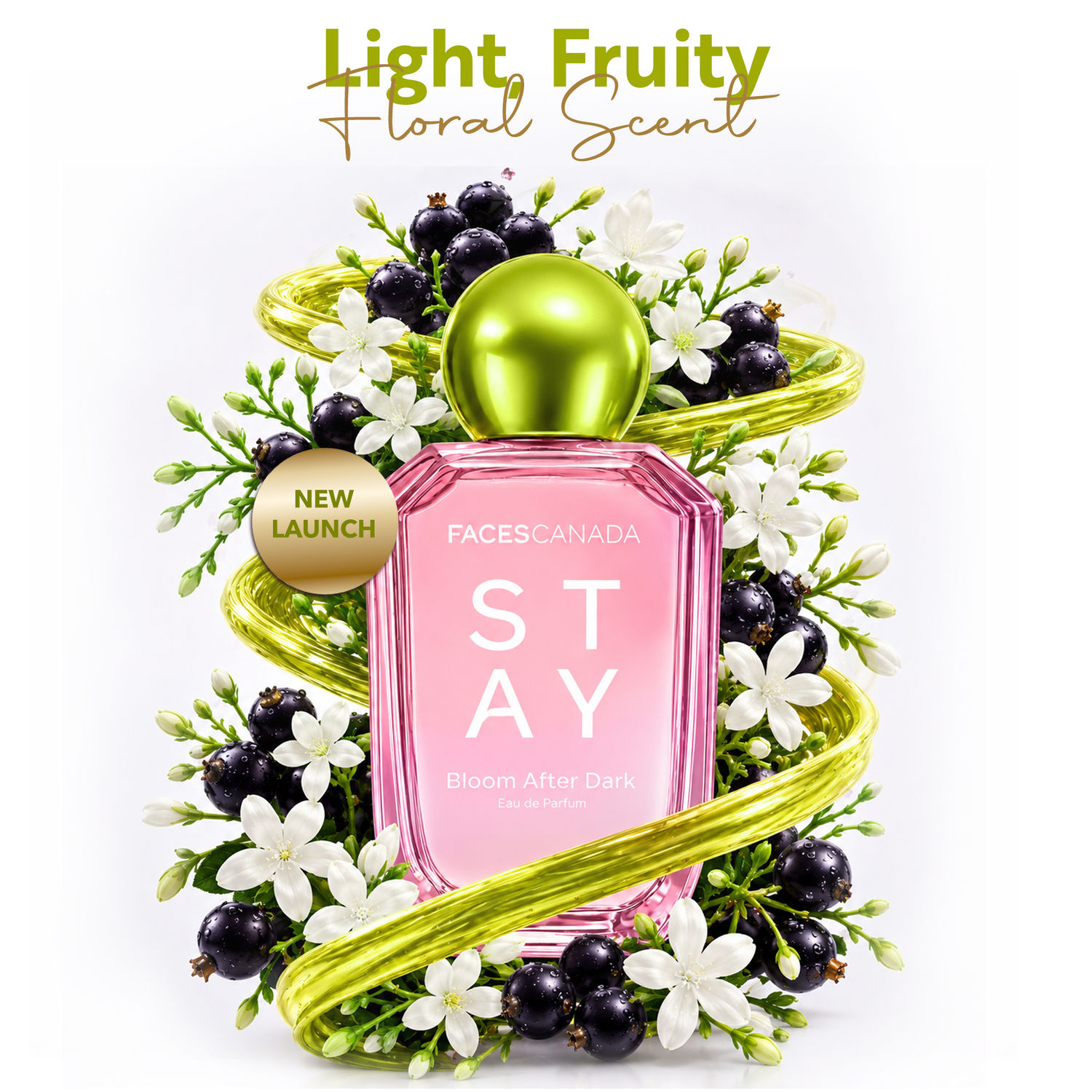 STAY Bloom After Dark for Women, Long-Lasting Fruity Floral Perfume with Blackcurrant & Jasmine Elegant Night Scent Gifts for Women Premium
