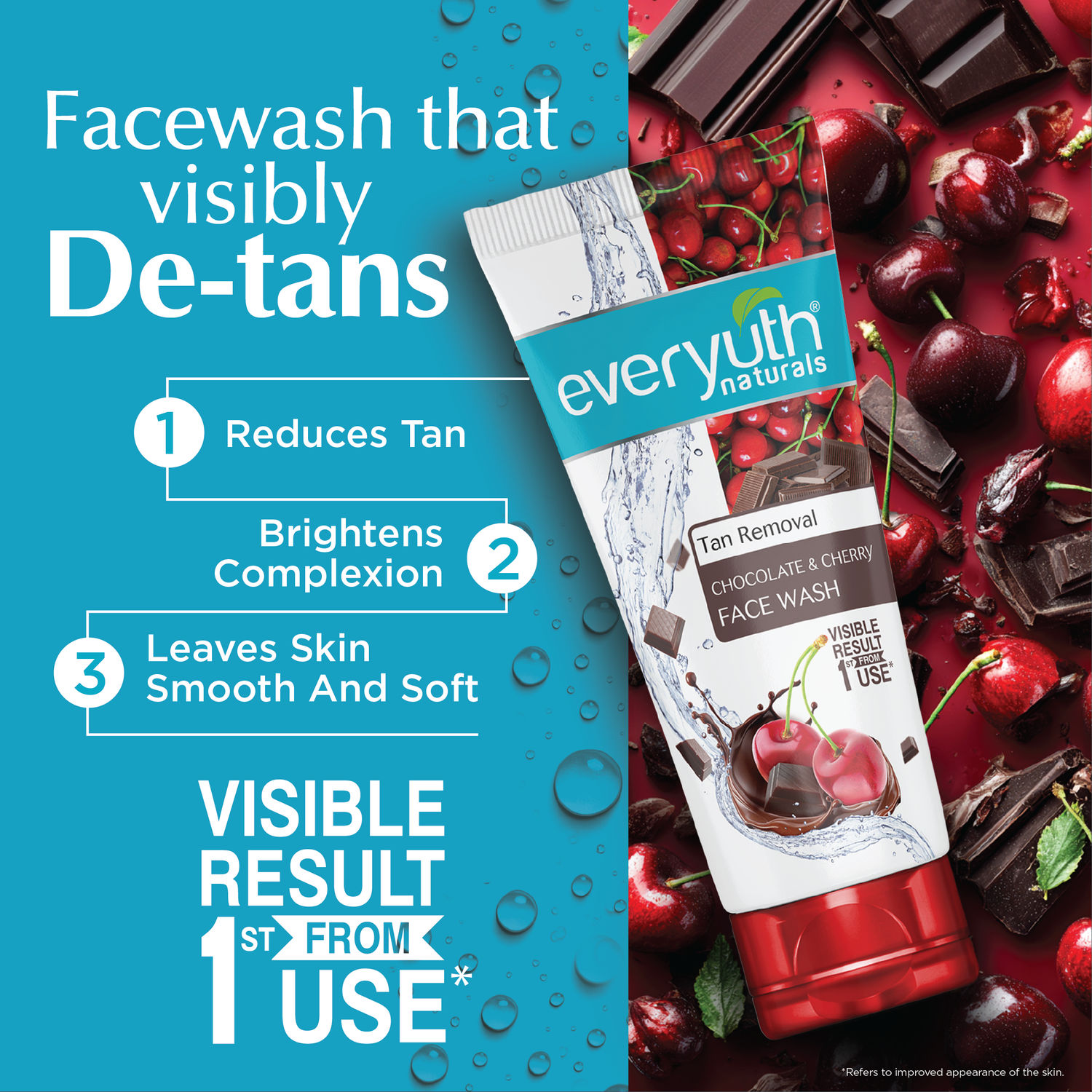 Naturals Choco Cherry Face Wash Tube 150 Gm
