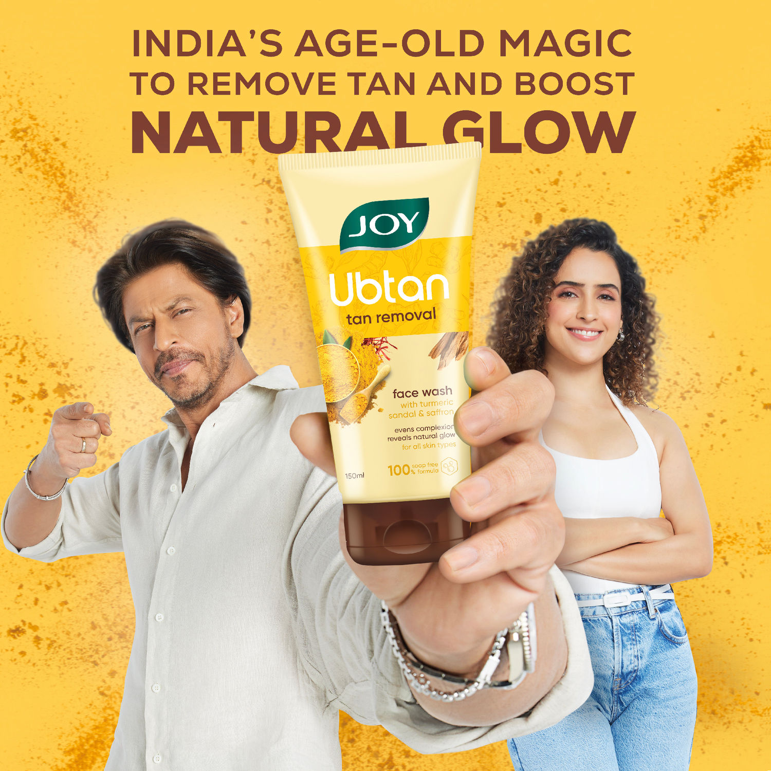 Buy Joy Ubtan Tan Removal Face Wash (150 ml) Enriched with Turmeric Sandal & Saffron | Suitable for All Skin Types - Purplle