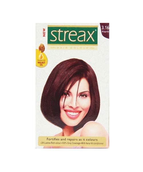 Buy Streax Hair Colour Burgundy 3.16 (50 ml) Find Offers, Discounts