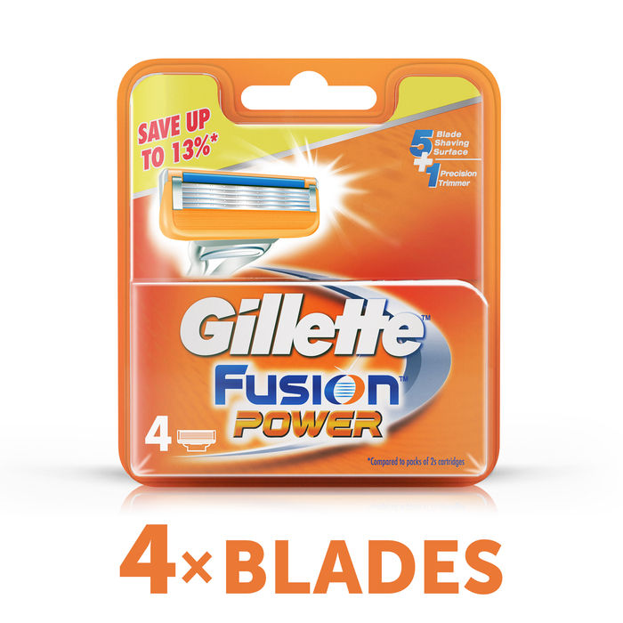 Buy Gillette Fusion Power Shaving Razor Blades Cartridge 4s Pack Online Purplle