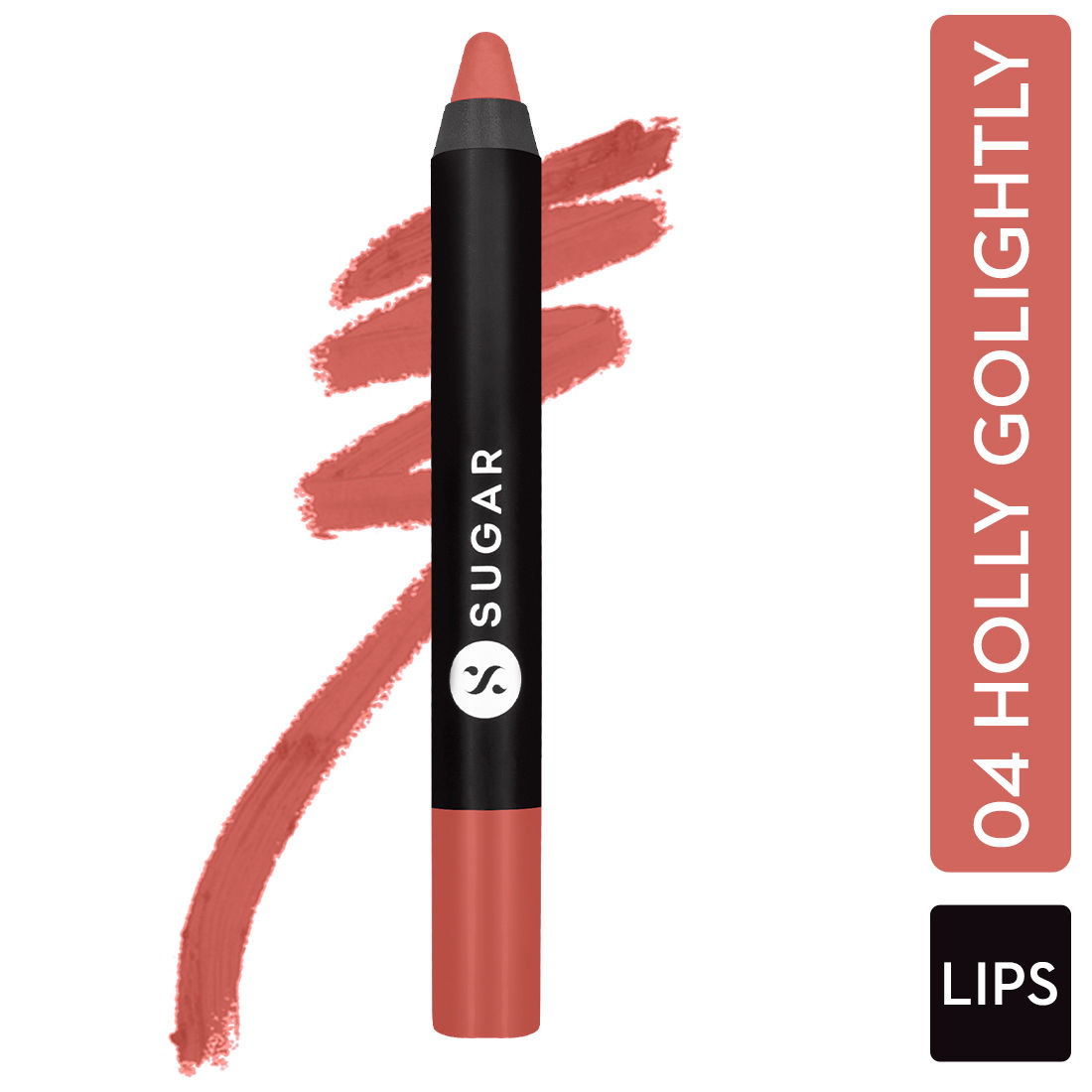 Buy SUGAR Cosmetics Matte As Hell Crayon Lipstick - 04 Holly Golightly (Nude) With Free Sharpener - Purplle