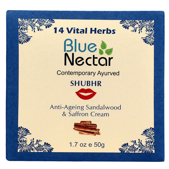 blue nectar ayurvedic anti ageing saffron and sandalwood face cream