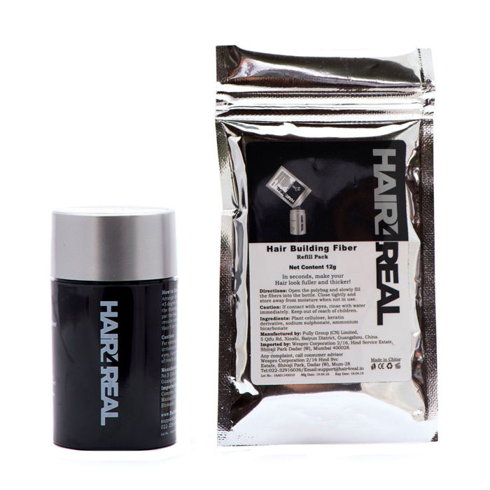 Hair4real Combo Of Hair Thickening Fibers Dark Brown Bottle 12g