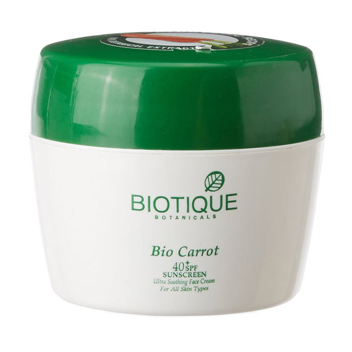 Buy Biotique Bio Carrot Ultra Soothing Face Cream 40+ SPF Sunscreen