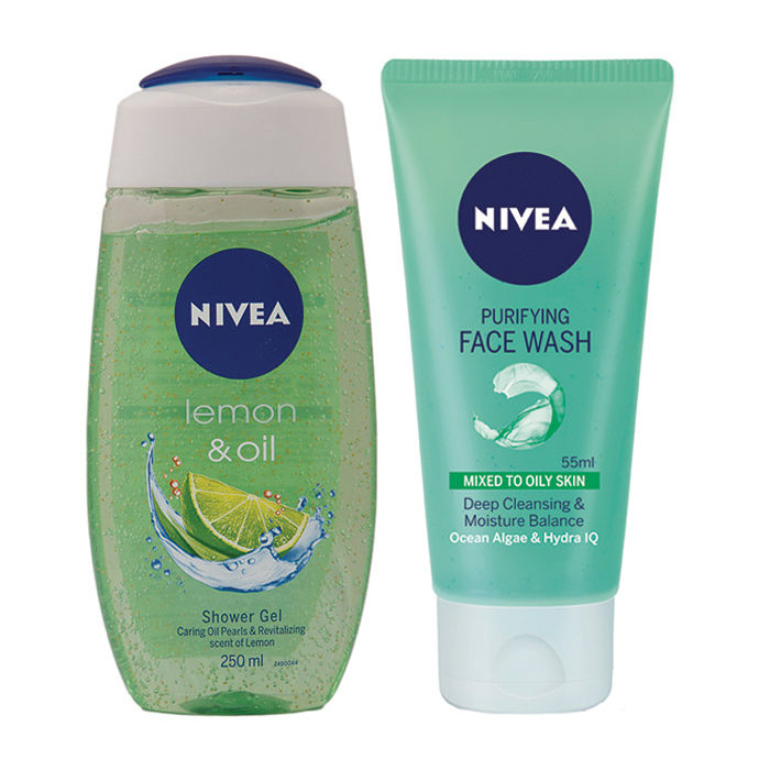 Nivea Lemon & Oil Shower Gel (250 ml) + Nivea Purifying Face Wash (55 ml)