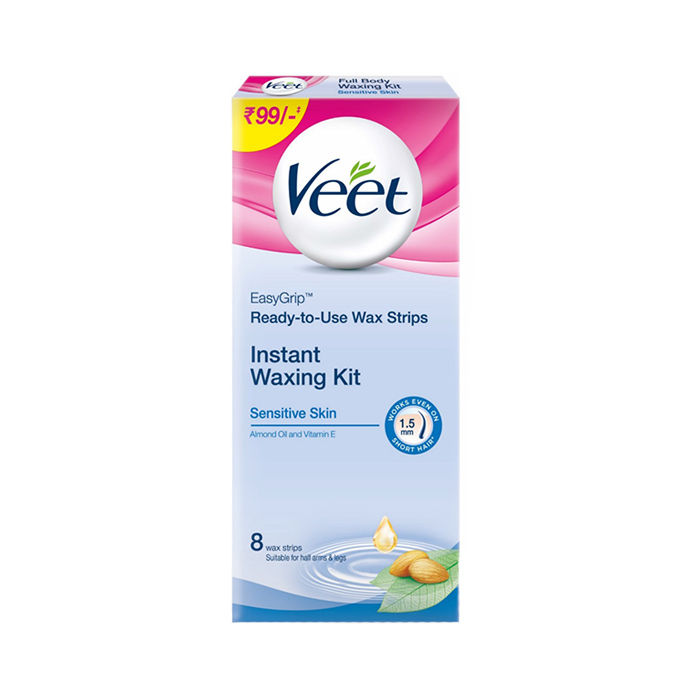 Veet Full Body Waxing Kit for Sensitive Skin 8 Strips