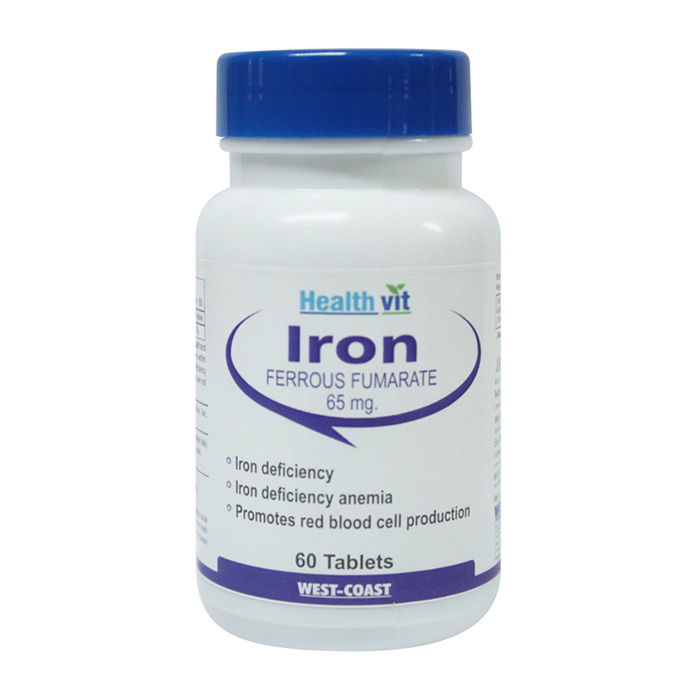 Healthvit Iron Ferrous Fumarate 65Mg 60 Tablets