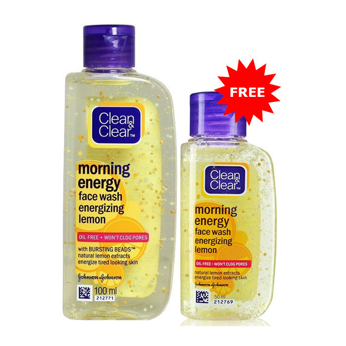 Buy Clean & Clear Morning Energy Face Wash Lemon (100 ml) + 50 ml FREE