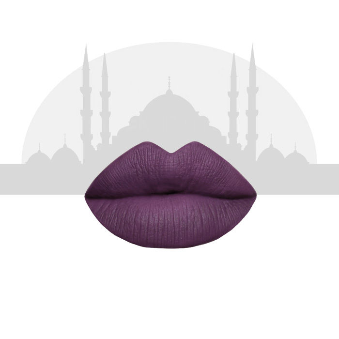 grey purple matte lipstick