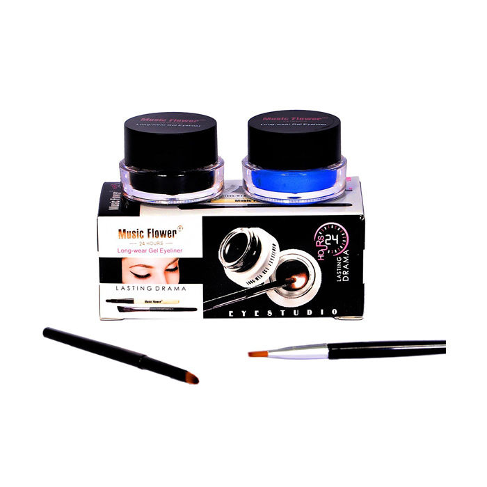 flower wear gel eyeliner smudge proof waterproof black and blue with 2 expert flower wear gel eyeliner smudge proof waterproof black and blue with 2 expert