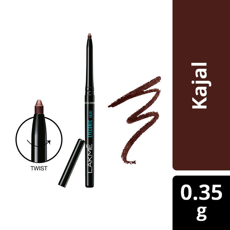 Lakme Eyeconic Kajal Classic Brown 0 35 G Does not leak from snow or rain, but is easily washed off with makeup remover, lotion or hydrophilic oil. lakme eyeconic kajal classic brown 0 35 g