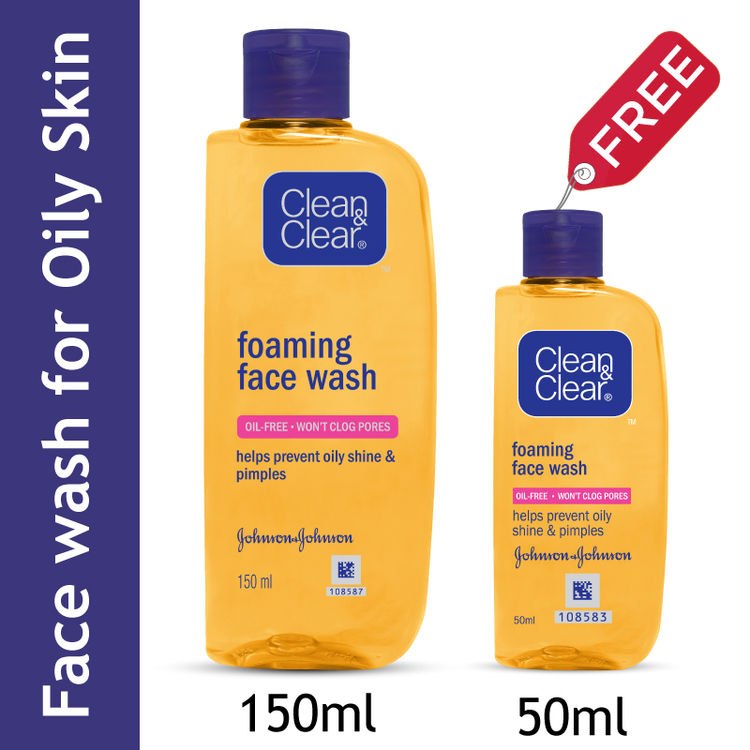 Buy Clean & Clear Foaming Facewash (150ml + 50ml Free) online at