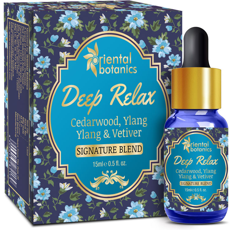 Buy Oriental Botanics Deep Relax Aroma Therapy Diffuser Oil (Cedarwood, Ylang Ylang & Vetiver) - 15ml 