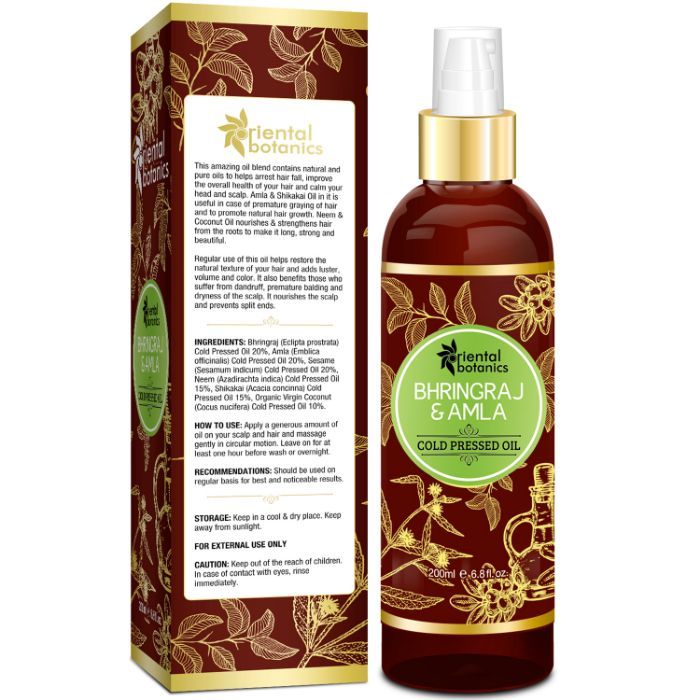 Oriental Botanics Bhringraj Amla Cold Pressed Oil For Hair