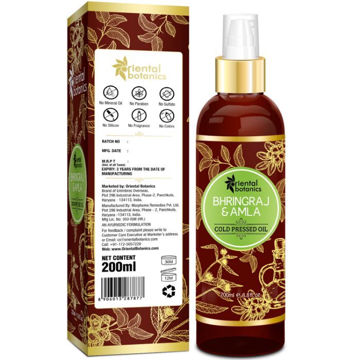 Oriental Botanics Bhringraj Amla Cold Pressed Oil For Hair
