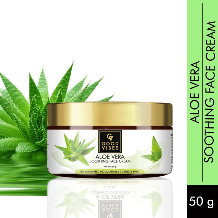 Reisbureau schakelaar Th Buy Good Vibes Soothing Face Cream - Aloe Vera (50 g) Online | Purplle