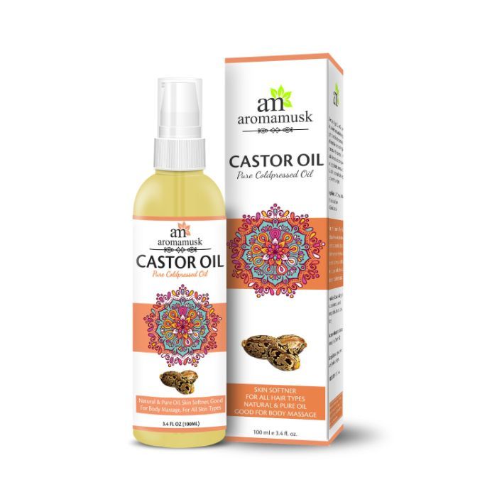 Aromamusk Usda Organic 100 Pure Cold Pressed Castor Oil For