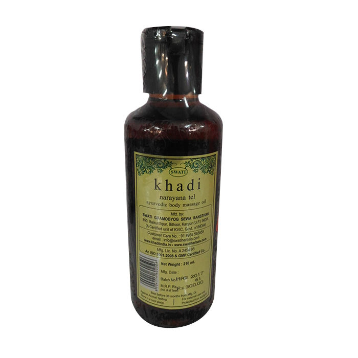 Buy khadi Narayana Tel Ayurvedic Body Massage Oil 210 ml ...