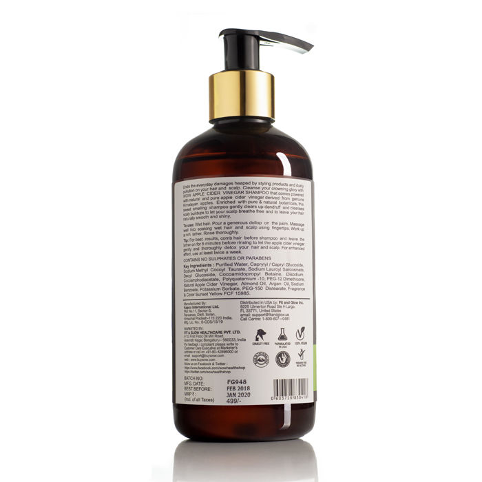 Wow Apple Cider Vinegar Shampoo 300 Ml