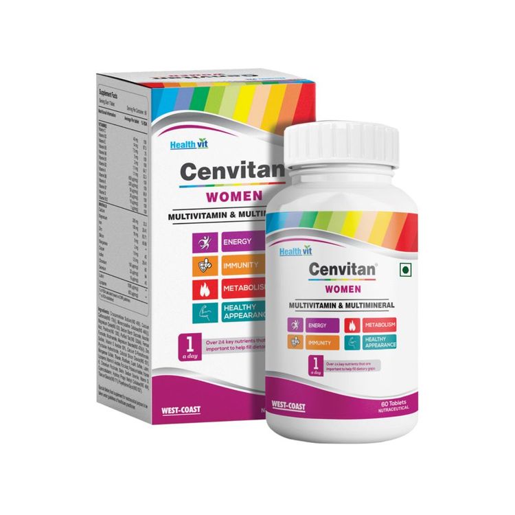 Buy Healthvit Cenvitan Women (Multivitamin & Multimineral) 60 Tablets - Purplle