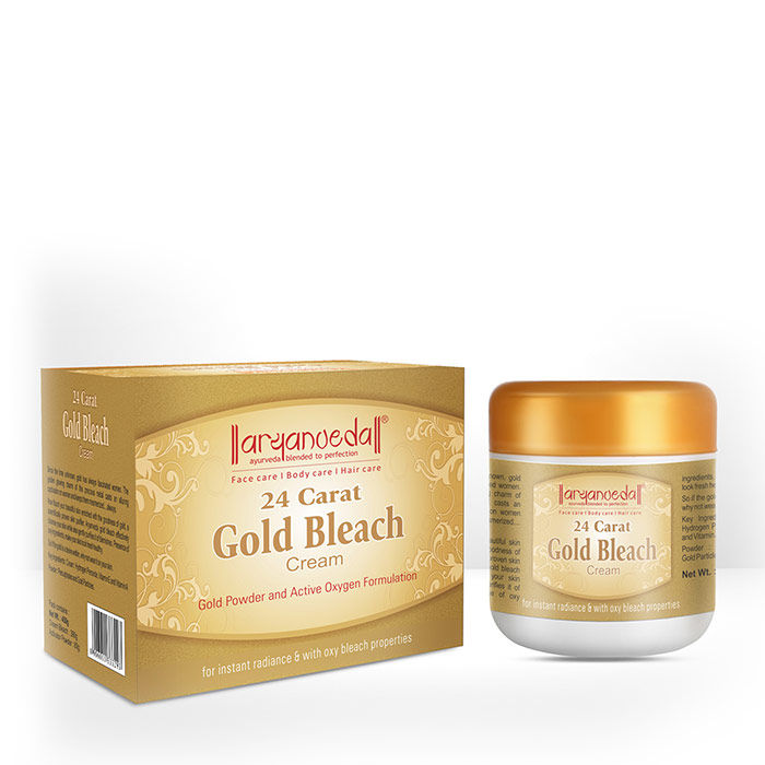 Buy Aryanveda 24 Carat Gold Bleach Cream (450 g) online at