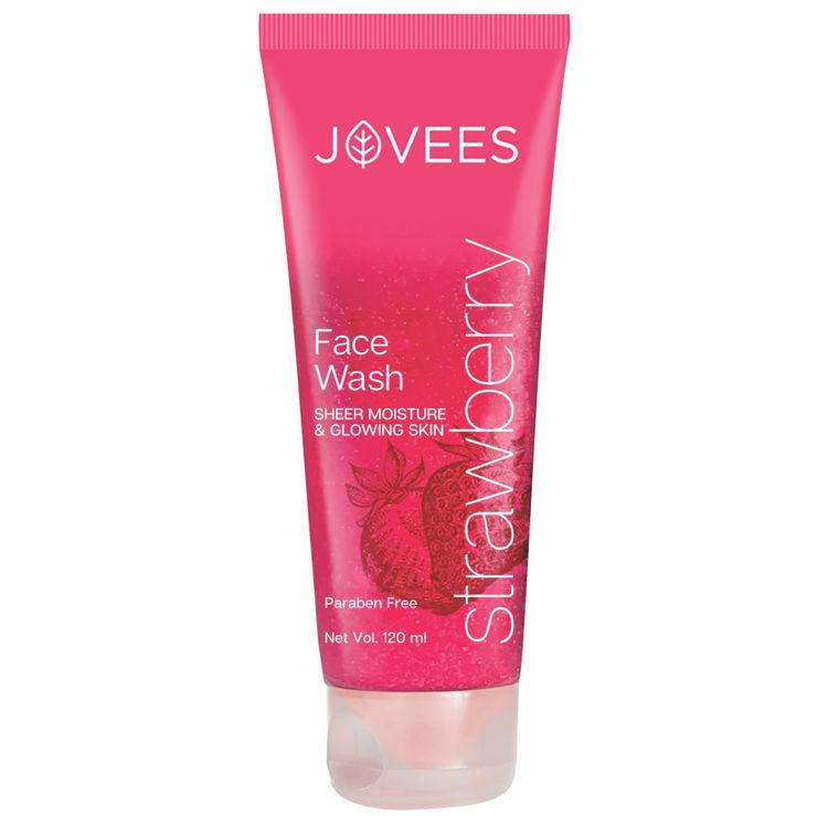 Jovees Herbal Strawberry Face Wash for Dry Skin Men/Women(120ml)