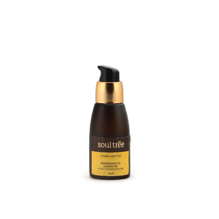 Buy Soultree Under Eye Gel Pomegranate Almond Oil Oily To Combination Skin 40 Ml Online At Purplle Com