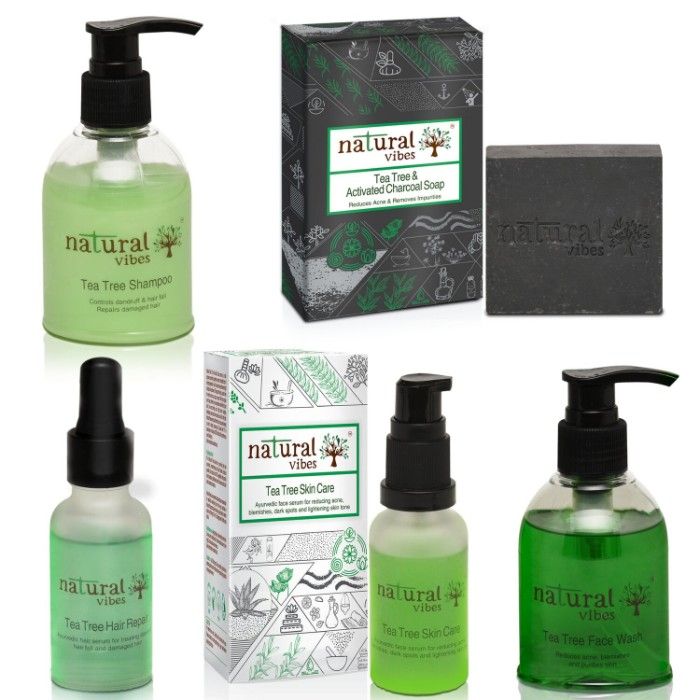 Natural Vibes Ayurvedic Tea Tree And Activated Charcoal Anti Acne