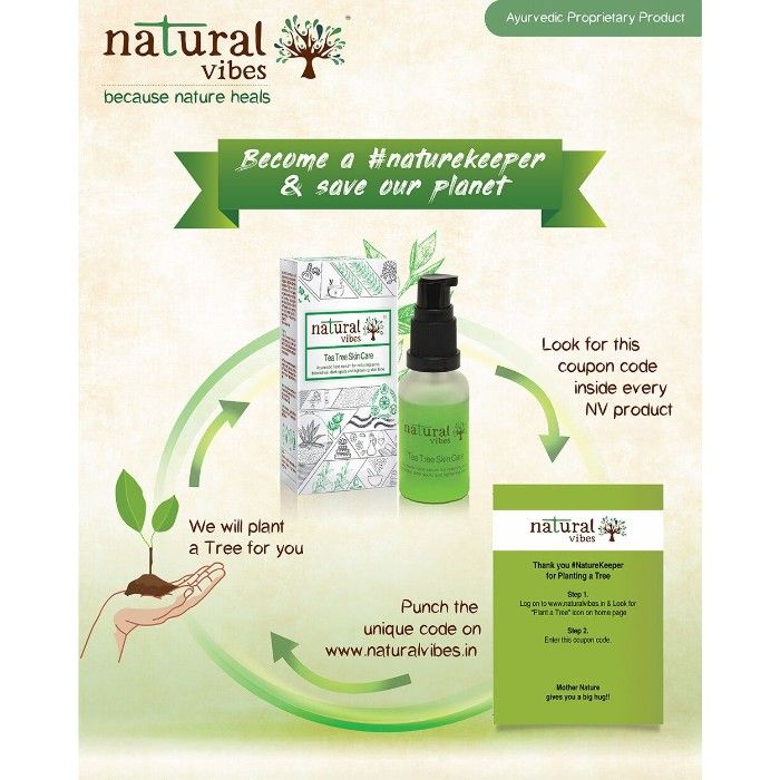 Natural Vibes Ayurvedic Tea Tree And Activated Charcoal Anti Acne