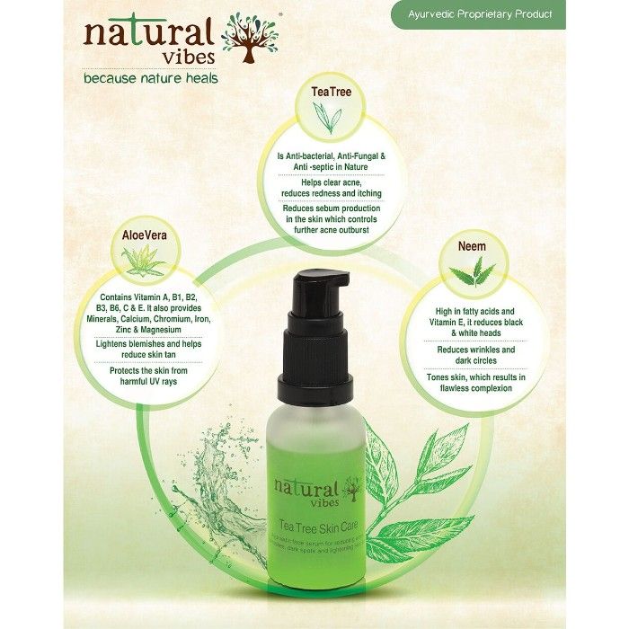 Natural Vibes Ayurvedic Tea Tree And Activated Charcoal Anti Acne