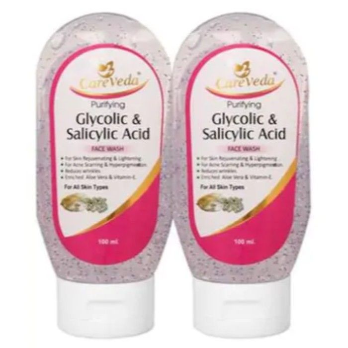 Careveda Glycolic Acid And Salicylic Acid Face Wash Pack Of 2