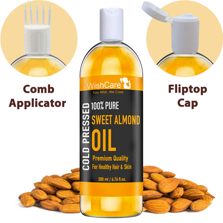 Wishcare Pure Cold Pressed Sweet Almond Oil For Healthy Hair