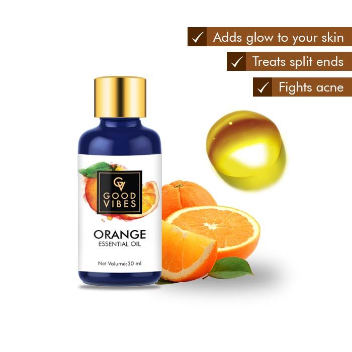 Good Vibes Pure Essential Oil Orange 30 Ml Lemon essential oil has a fresh, citrus aroma and can help with germs, soreness and optimism. purplle com