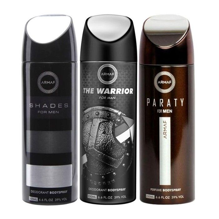 Buy Armaf Shade Black, The Warrior & Paraty Perfume Body Spray For Men